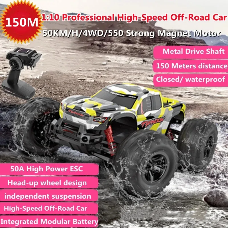 Professional 50A Power ESC High-Speed Off-Road RC Car 50KM/H 4WD Independent Suspension 550 Strong Magnet Motor 1:10 RC Car Toy
Professional 50A Power ESC High-Speed Off-Road RC Car 50KM/H 4WD Independent Suspension 550 Strong Magnet Motor 1:10 RC Car Toy