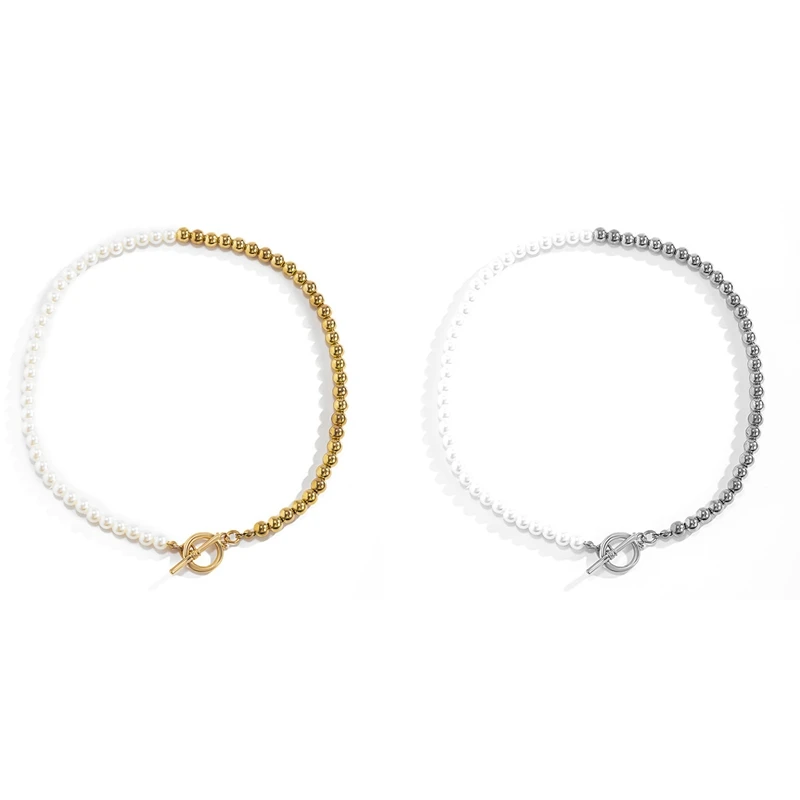 New Fashion Baroque Pearl Chain Necklace Women Punk Toggle Clasp Circle Lariat Bead Choker Necklaces Jewelry
New Fashion Baroque Pearl Chain Necklace Women Punk Toggle Clasp Circle Lariat Bead Choker Necklaces Jewelry