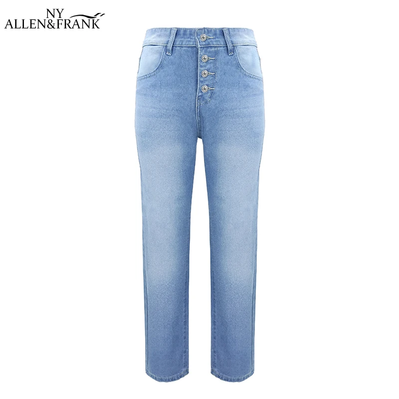 Blue jeans women's mid-waist denim trousers loose casual multi-button washed straight-leg pants fashion new mother's pants
Blue jeans women's mid-waist denim trousers loose casual multi-button washed straight-leg pants fashion new mother's pants