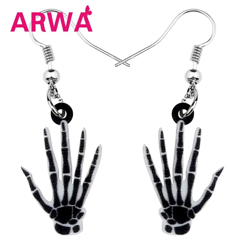 Фото Акриловый череп ARWA на Хэллоуин скелет палец искусственное украшение для