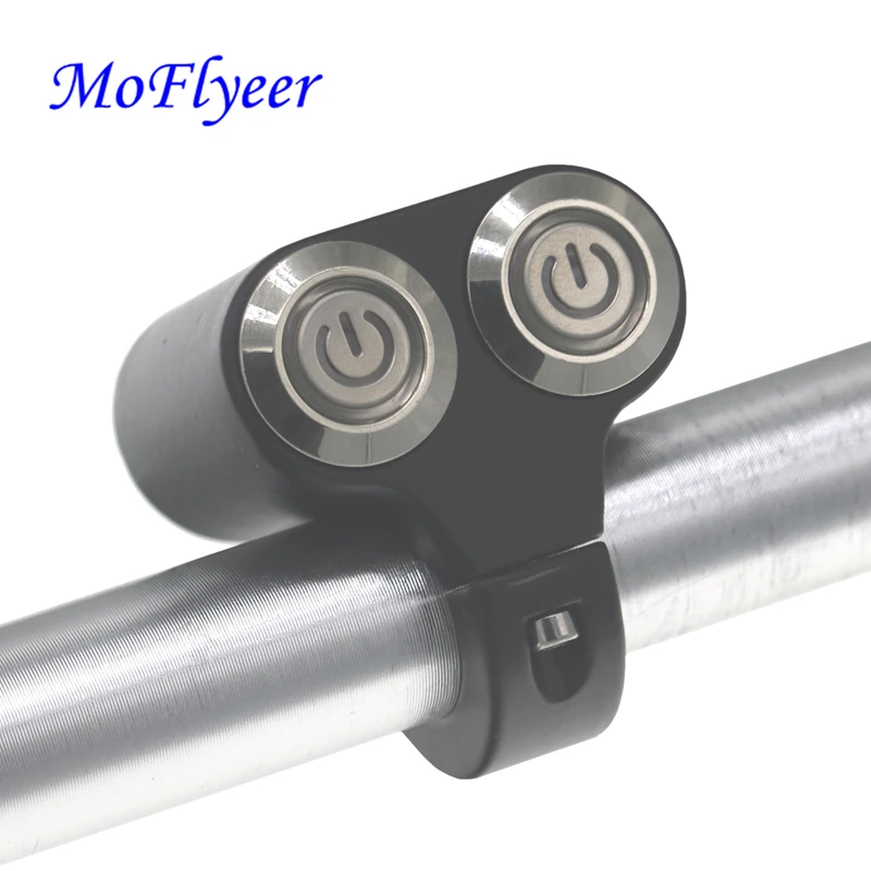 

MoFlyeer Motorcycle Switches Handlebar Mount Switch Headlight Hazard Brake Fog Light LED Indicator Modification Latching Action