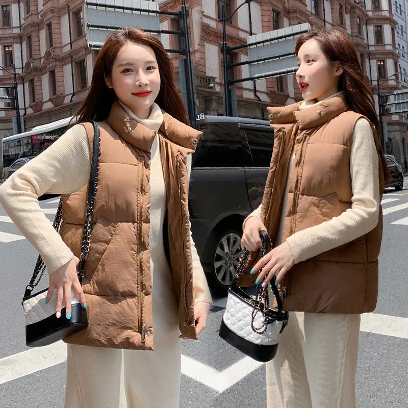 Women's down cotton vest 2020 winter loose short standing collar Vest Jacket cotton jacket sleeveless women's winter warm vest
Women's down cotton vest 2020 winter loose short standing collar Vest Jacket cotton jacket sleeveless women's winter warm vest