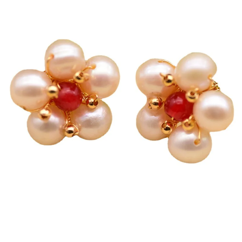Original 925 silver earrings natural freshwater pearl flower earrings handmade earrings women
Original 925 silver earrings natural freshwater pearl flower earrings handmade earrings women