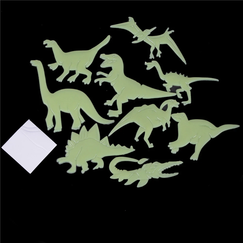 

9Pcs Glow In The Dark Dinosaur Luminous Stickers Stereo 3D Fluorescent Stickers Funny Sticker Stars For Kids