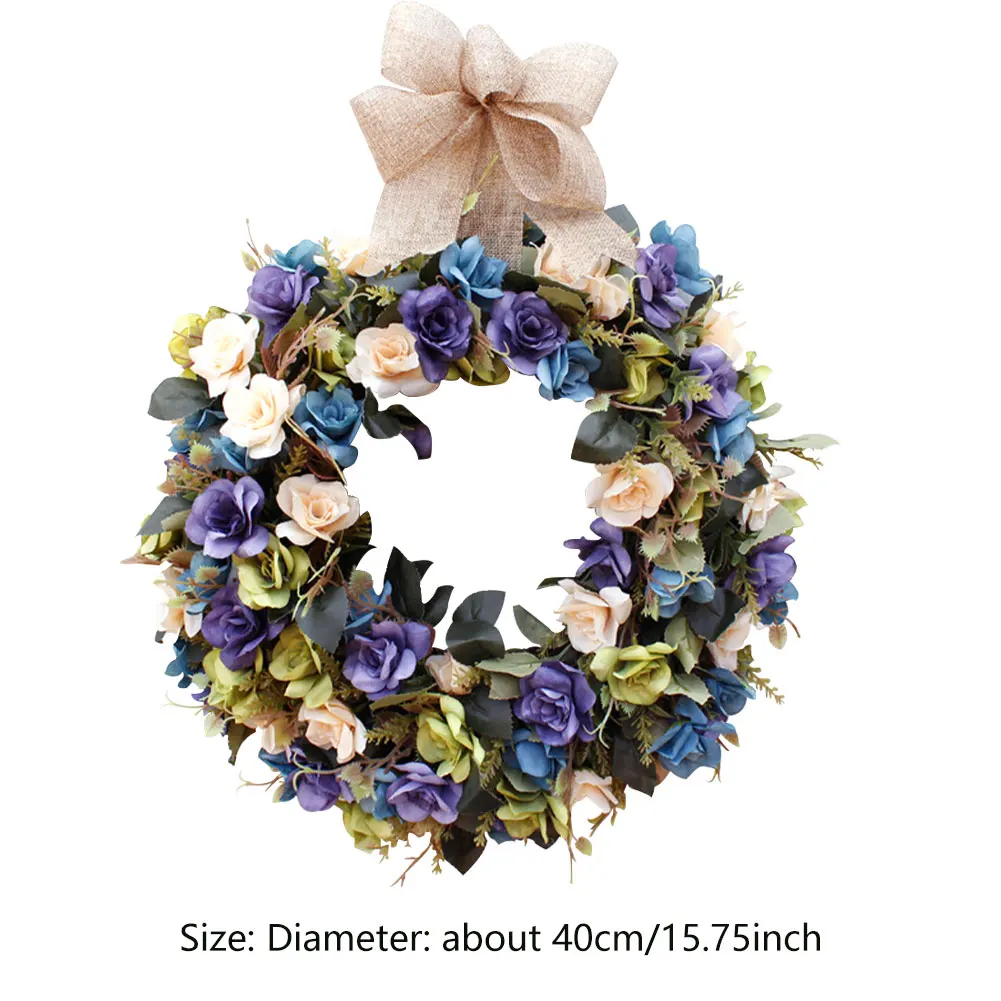 Artificial Flower Wreath Silk Rose Door Wreath Hanging Fake Floral Garland Wedding Home Party Decoration With Ribbon Silk Cloth
Artificial Flower Wreath Silk Rose Door Wreath Hanging Fake Floral Garland Wedding Home Party Decoration With Ribbon Silk Cloth