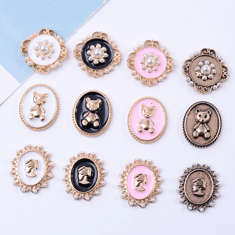 10 Pcs Alloy Drop Oil Cute Bear Diamond Pearl Rhinestone Button Ornaments Earrings Choker Hair Bag DIY Jewelry Accessories
10 Pcs Alloy Drop Oil Cute Bear Diamond Pearl Rhinestone Button Ornaments Earrings Choker Hair Bag DIY Jewelry Accessories