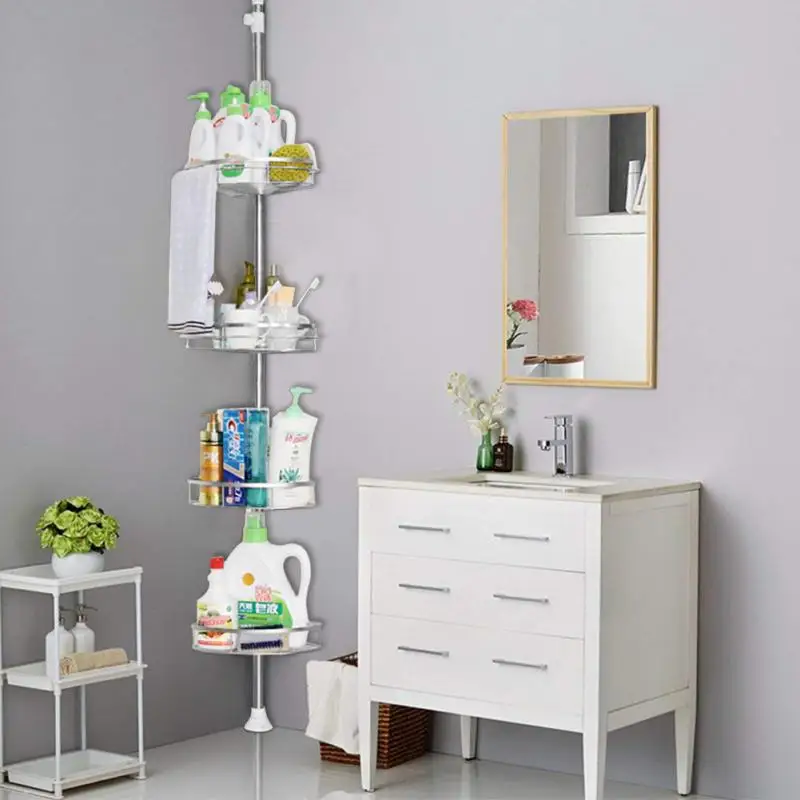 110-280cm Bathroom Shelves Retractable Non Installation Stainless Steel Bathroom 4 Layer Shelf Bathroom Fixture Shower Rack HWC
110-280cm Bathroom Shelves Retractable Non Installation Stainless Steel Bathroom 4 Layer Shelf Bathroom Fixture Shower Rack HWC