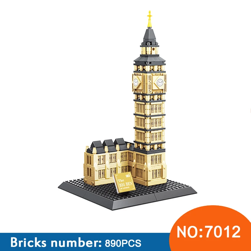 WANGE 7012 Architecture 3D DIY Big Ben Building Blocks Sets City Bricks Classic Skyline Model Kids Gift Toys For Children
WANGE 7012 Architecture 3D DIY Big Ben Building Blocks Sets City Bricks Classic Skyline Model Kids Gift Toys For Children