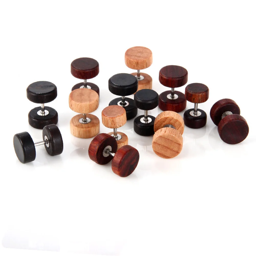 1 pc Fashion Natural Wooden Ear Studs Earnings For Women Men Wood Round Dumbbell Piercing Punk Earrings Stud
1 pc Fashion Natural Wooden Ear Studs Earnings For Women Men Wood Round Dumbbell Piercing Punk Earrings Stud