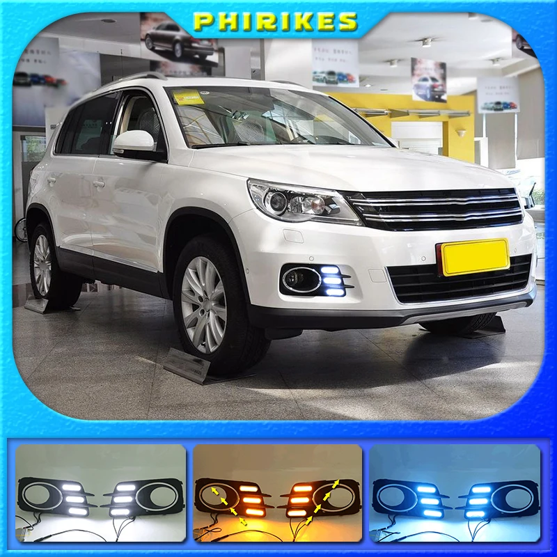 2 шт. для Volkswagen VW Tiguan 2010 2011 2012 светодиодный DRL Дневной светильник ночного вождения желтый сигнальные лампы
2 шт. для Volkswagen VW Tiguan 2010 2011 2012 светодиодный DRL Дневной светильник ночного вождения желтый сигнальные лампы