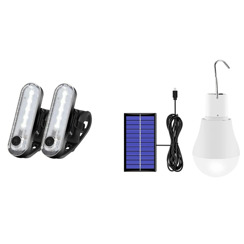2 Pcs Super Bright Bike Tail Light USB Rechargeable With Solar Led Light Hanging Lamp Garden Outdoor Camping Lights
2 Pcs Super Bright Bike Tail Light USB Rechargeable With Solar Led Light Hanging Lamp Garden Outdoor Camping Lights