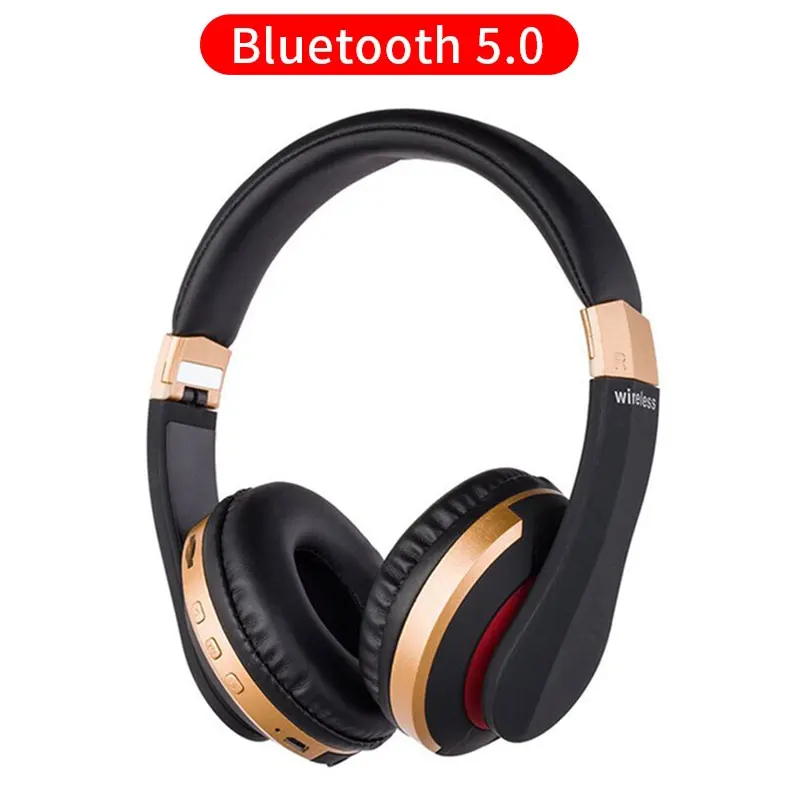 

MH7 Bluetooth Wireless Headset Foldable Headphones Hifi Stereo Gaming Earphones With Microphone Support TF Card For IPad Mobile