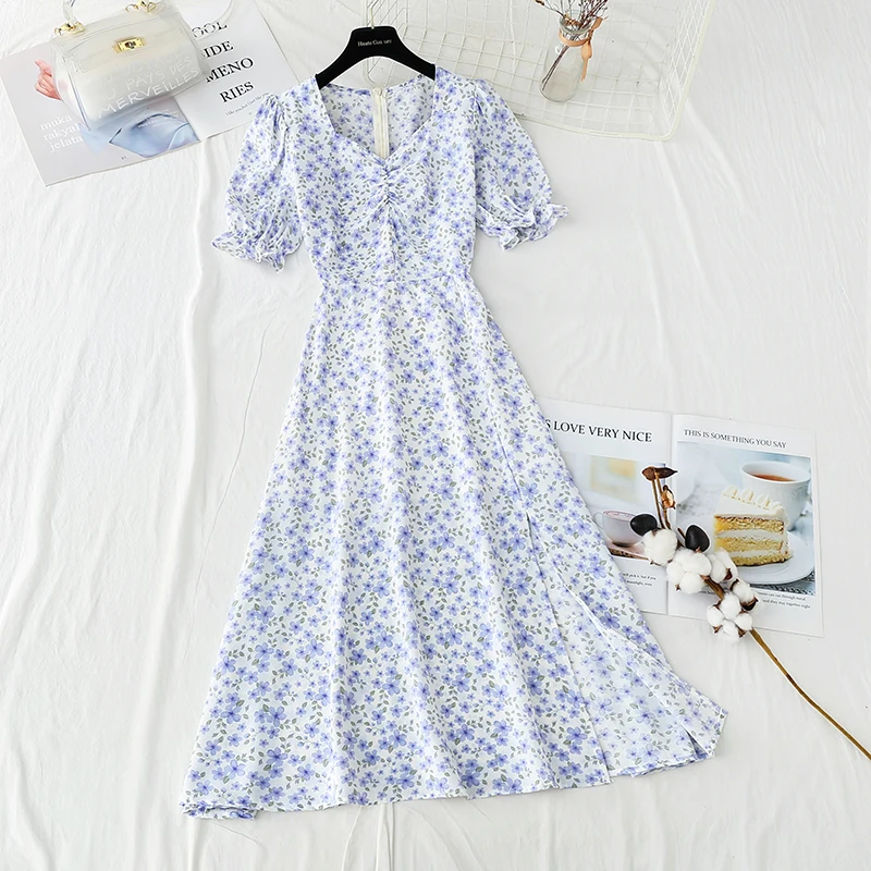 Women Dresses Summer Beach Short Sleeve Chiffon Tunic Retro Office Party Long Dresses Sweet Floral Print Boho Dress Vestidos
Women Dresses Summer Beach Short Sleeve Chiffon Tunic Retro Office Party Long Dresses Sweet Floral Print Boho Dress Vestidos