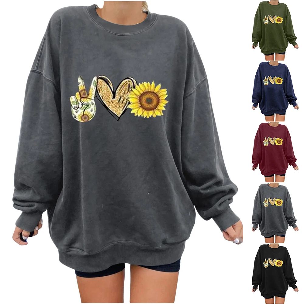 Women Long Sleeve Printed Sweater Pullover Crew Neck Loose Sweatshirt Plus Size Floral Printed Casual Pullover Tops Clothes Wear
Women Long Sleeve Printed Sweater Pullover Crew Neck Loose Sweatshirt Plus Size Floral Printed Casual Pullover Tops Clothes Wear