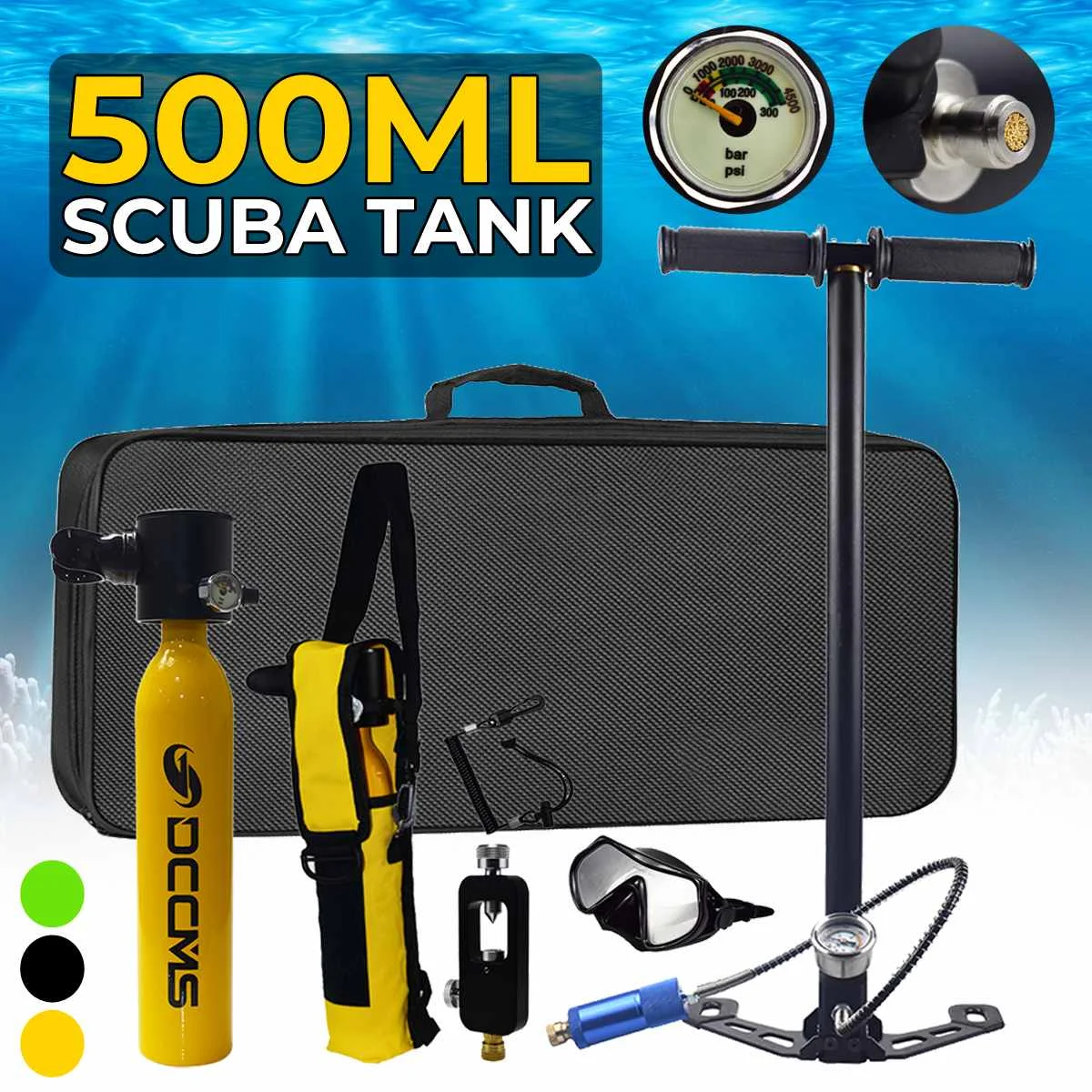 Новый баллон для подводного плавания, мини кислородный бак, комплект, респиратор, Воздушный бак, ручной насос для снорклинга, дыхания, обору...
Новый баллон для подводного плавания, мини кислородный бак, комплект, респиратор, Воздушный бак, ручной насос для снорклинга, дыхания, обору...