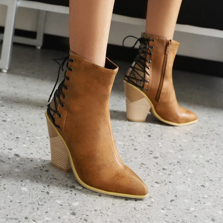 2021 Western Boots Fashionable Pointy Wedge Heel Women's Ankle Boots PU Large size Cross strap Match color Women's ankle boots
2021 Western Boots Fashionable Pointy Wedge Heel Women's Ankle Boots PU Large size Cross strap Match color Women's ankle boots
