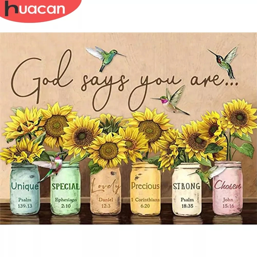 HUACAN 5D DIY Picture By Numbers Sunflower Wall Art HandPainted Unique Gift Painting By Number Flower Decoration
HUACAN 5D DIY Picture By Numbers Sunflower Wall Art HandPainted Unique Gift Painting By Number Flower Decoration