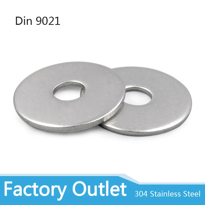 M3/M4/M5/M6/M8-M20 Din9021 большая плоская шайба 304 из нержавеющей стали металлическая