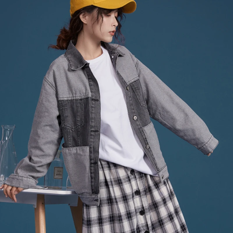 HWLZLTZHT Patchwork Lady Denim Jacket Vintage Jeans Coat Boyfriend Style Harajuku Streetwear Cotton Fashion Jacket
HWLZLTZHT Patchwork Lady Denim Jacket Vintage Jeans Coat Boyfriend Style Harajuku Streetwear Cotton Fashion Jacket