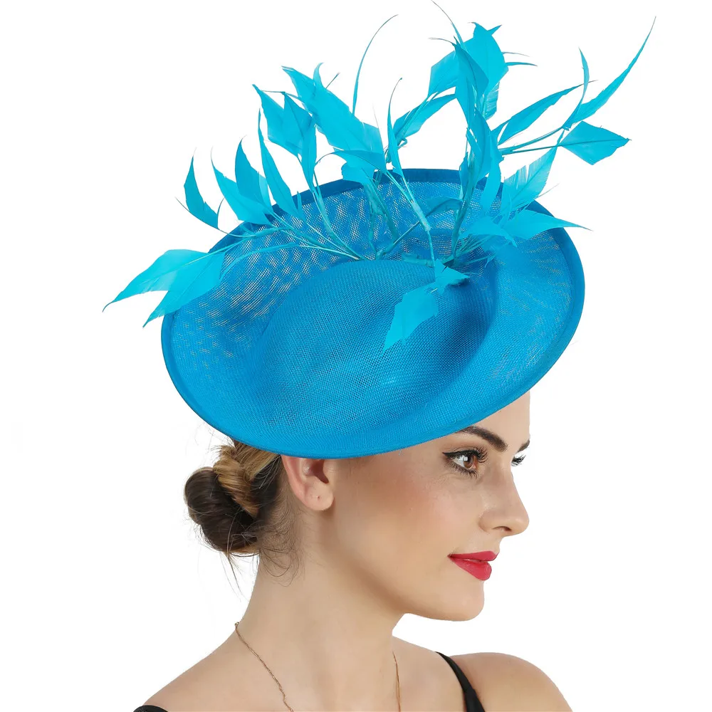 

Women Fascinator Hair Clip Wedding Ladies Day Races Royal Headpiece Ascot Dance Party Headband Elegant New Hair Accessories