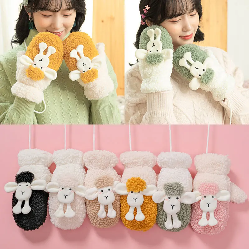 Winter Double Layer Lamb Velvet Gloves Female Women Mittens New INS Winter 5 Color Gloves Hanging Neck Thick Gloves
Winter Double Layer Lamb Velvet Gloves Female Women Mittens New INS Winter 5 Color Gloves Hanging Neck Thick Gloves