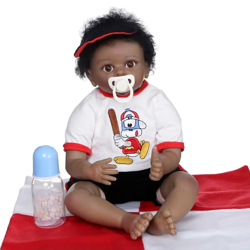 55cm Realistic Doll Soft Body Vinyl Toddler Babies Lifelike African Black Boy Toy Birthday Christmas Gift
55cm Realistic Doll Soft Body Vinyl Toddler Babies Lifelike African Black Boy Toy Birthday Christmas Gift