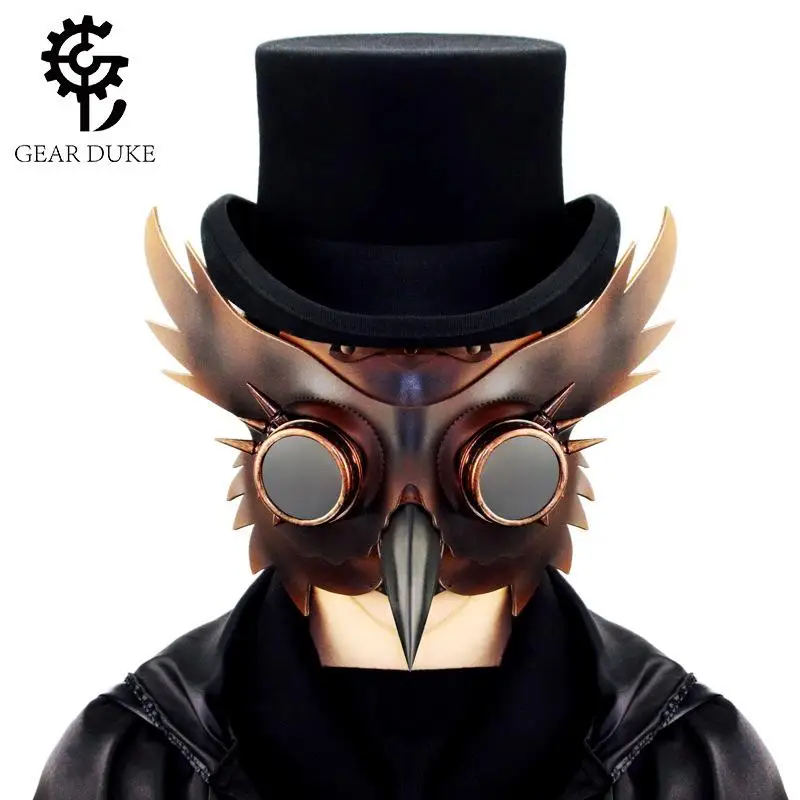 Faux Leather Pu Resin Half Mask Bird Cos Headgear Plague Doctor Headwear Owl Glass Steampunk Long Beak Mask Halloween Props
Faux Leather Pu Resin Half Mask Bird Cos Headgear Plague Doctor Headwear Owl Glass Steampunk Long Beak Mask Halloween Props