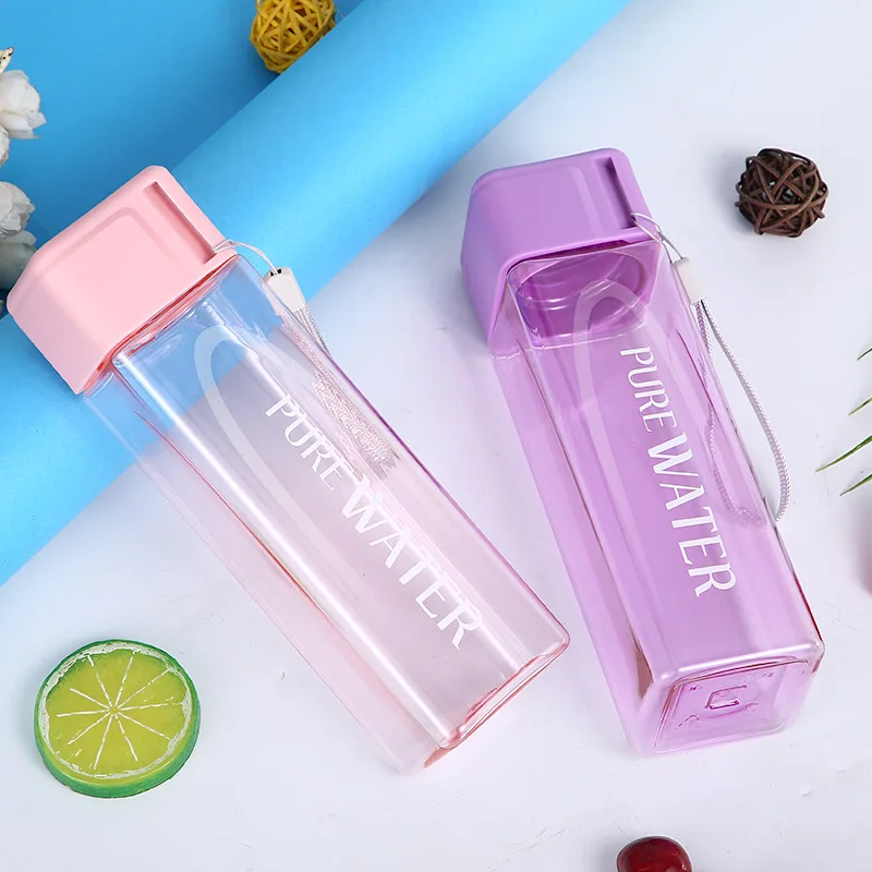 Brief Square Tea Milk Fruit Water Bottle 480ml for Water Bottles Drink with Rope Transparent Water Bottle Sport Heat Resistant
Brief Square Tea Milk Fruit Water Bottle 480ml for Water Bottles Drink with Rope Transparent Water Bottle Sport Heat Resistant