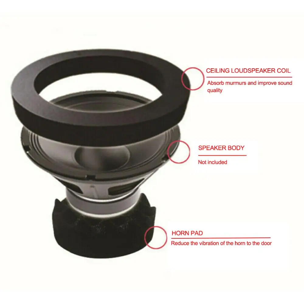 New High Quality 4PCS Universal 6.5" Car Door Speaker Insulation Ring Woofer Foam Wave Pad Sound Noise Tools
New High Quality 4PCS Universal 6.5" Car Door Speaker Insulation Ring Woofer Foam Wave Pad Sound Noise Tools