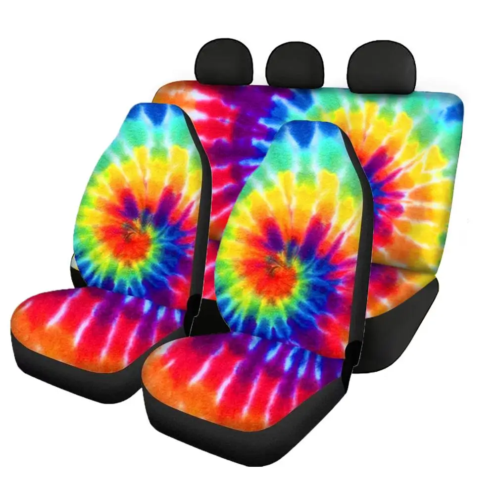 INSTANTARTS Color Tie Dye Print Easy to Install Vehicle Seat Covers Front/Back Seat Durable Car Accessories Car Seat Covers Set
INSTANTARTS Color Tie Dye Print Easy to Install Vehicle Seat Covers Front/Back Seat Durable Car Accessories Car Seat Covers Set