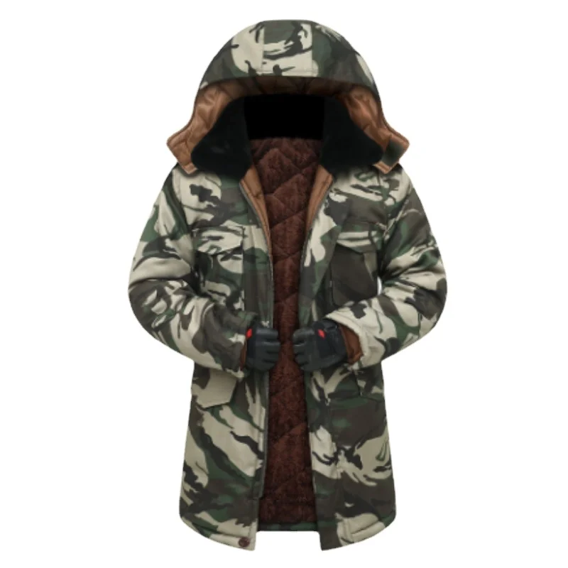 Winter Plus Velvet Thick Mid-length Coat Men's Labor Insurance Cold and Warm Camouflage Cotton Coat 2022 New Zip Up Hoodie
Winter Plus Velvet Thick Mid-length Coat Men's Labor Insurance Cold and Warm Camouflage Cotton Coat 2022 New Zip Up Hoodie