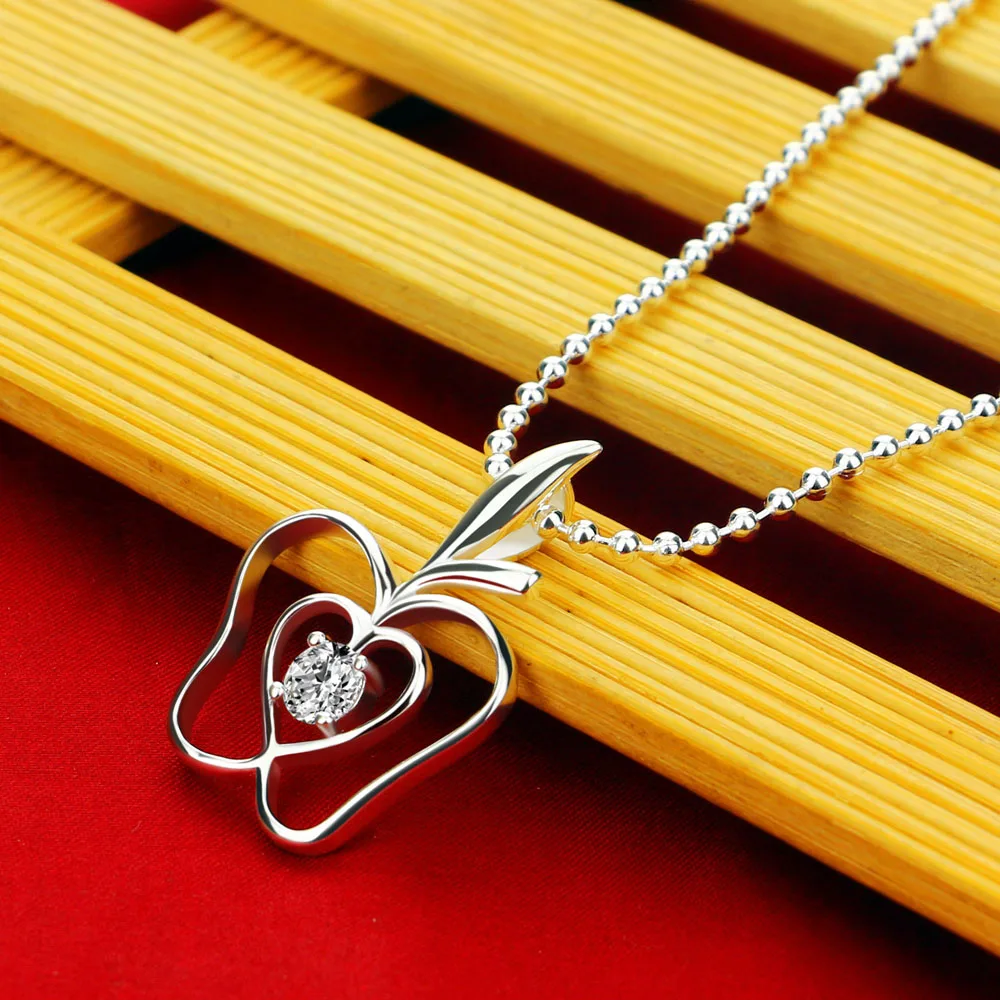 New Women's Sterling Silver Necklace Creative Fruit Pendant Bead Chain Sweater Necklace 46-86CM Party Zircon Charm Jewelry
New Women's Sterling Silver Necklace Creative Fruit Pendant Bead Chain Sweater Necklace 46-86CM Party Zircon Charm Jewelry
