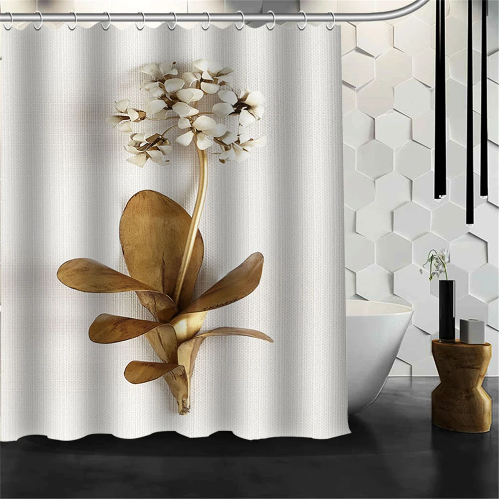 Custom Golden Flower Shower Curtains Hooks Bathroom Waterproof Bath Room Home Decor Decoration 3D Print 211201-1
Custom Golden Flower Shower Curtains Hooks Bathroom Waterproof Bath Room Home Decor Decoration 3D Print 211201-1