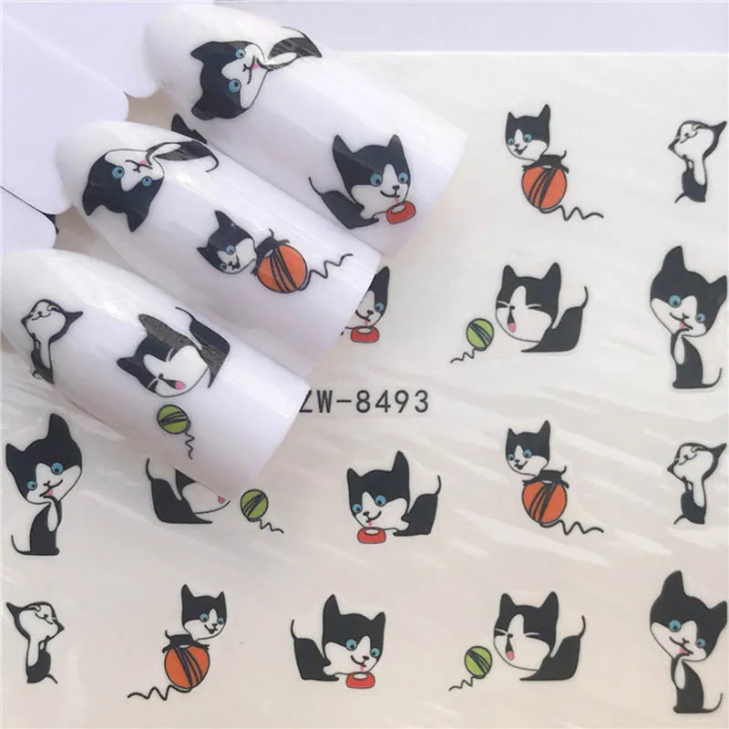 Water transfer nail sticker black cat printing ultra thin nail film full cover size Slider Nail Art Tips Decorations FW005
Water transfer nail sticker black cat printing ultra thin nail film full cover size Slider Nail Art Tips Decorations FW005