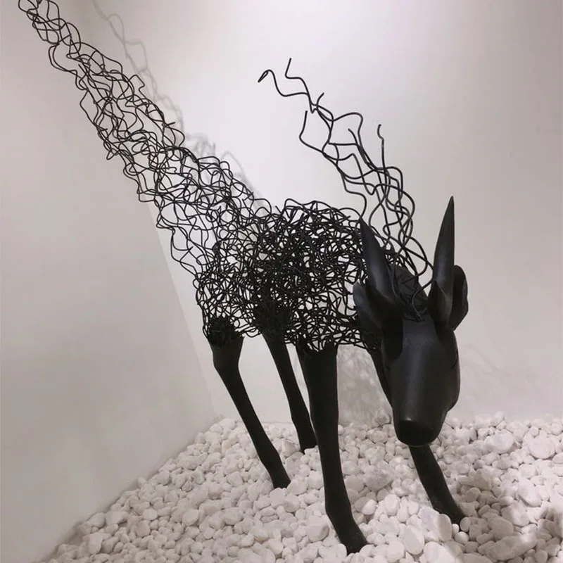 TT Customized Hotel Lobby Club Abstract Deer Sculpture Indoor Large Floor Animal Metal Iron Art Ornaments
TT Customized Hotel Lobby Club Abstract Deer Sculpture Indoor Large Floor Animal Metal Iron Art Ornaments