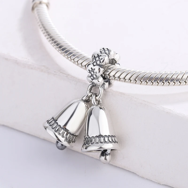 Fashion 925 Sterling Silver Classic Double Bell Pendant Charm Bracelet DIY Jewelry Making For Original Pandora
Fashion 925 Sterling Silver Classic Double Bell Pendant Charm Bracelet DIY Jewelry Making For Original Pandora