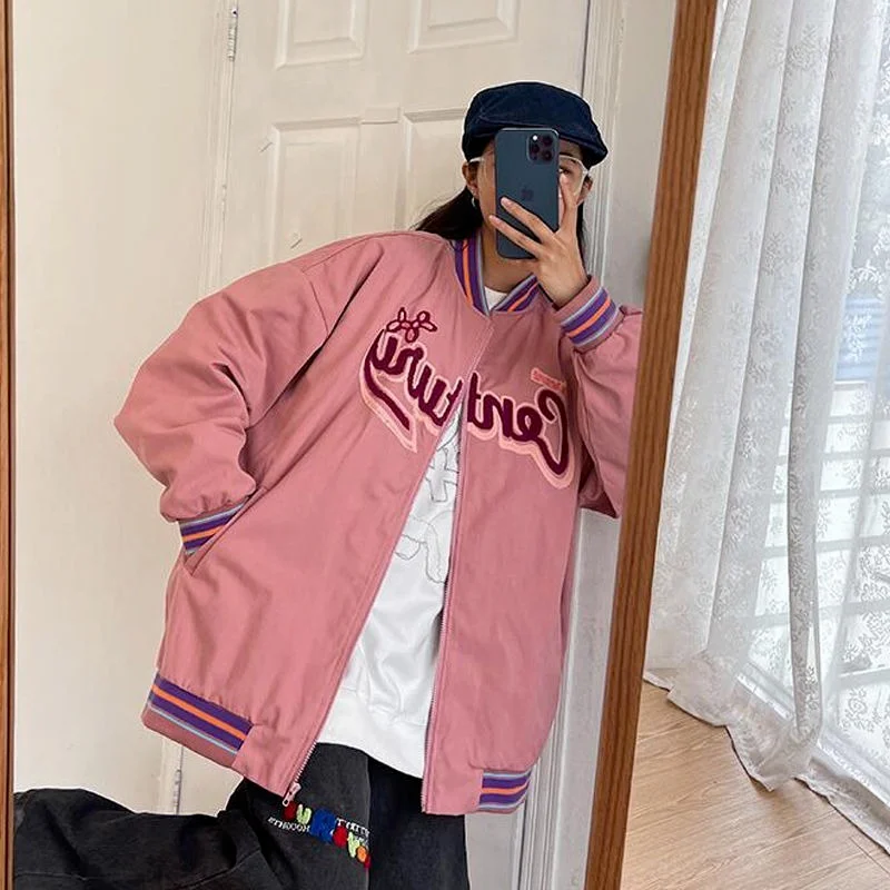 Spring and autumn new jacket women fashion retro jackets streetwear baseball jacket women fashion baseball uniform female tops
Spring and autumn new jacket women fashion retro jackets streetwear baseball jacket women fashion baseball uniform female tops