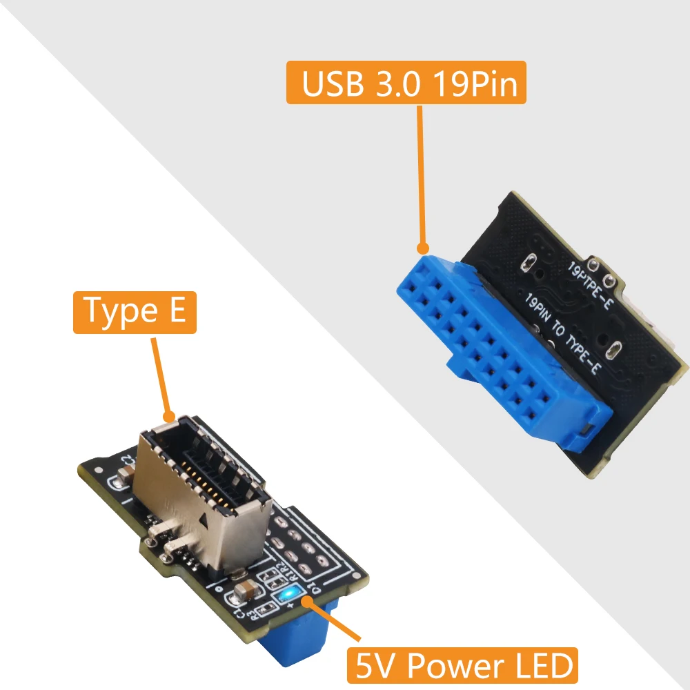 Upgrade Version Extension Adapter for Motherboard Vertical USB 3.1 Front Panel Socket Key-A Type-E to USB 3.0 20Pin Header Male
Upgrade Version Extension Adapter for Motherboard Vertical USB 3.1 Front Panel Socket Key-A Type-E to USB 3.0 20Pin Header Male