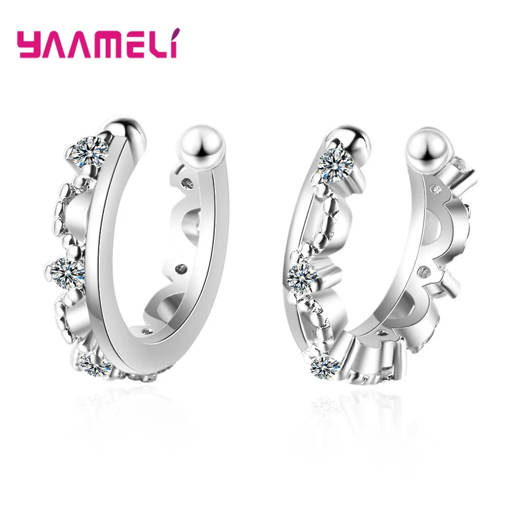 Fashion Clip On Cuff Earrings Shining Topaz CZ Diamond 925 Sterling Silver Pendientes for Women Girls Wedding Jewelry
Fashion Clip On Cuff Earrings Shining Topaz CZ Diamond 925 Sterling Silver Pendientes for Women Girls Wedding Jewelry