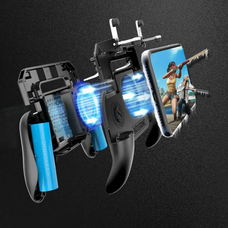 Pubg Controller Radiator Gamepads Phone Gamepad Mobile Trigger L1R1 Shooter Joystick Game Pad Holder Cooler Fan with Power Bank
Pubg Controller Radiator Gamepads Phone Gamepad Mobile Trigger L1R1 Shooter Joystick Game Pad Holder Cooler Fan with Power Bank