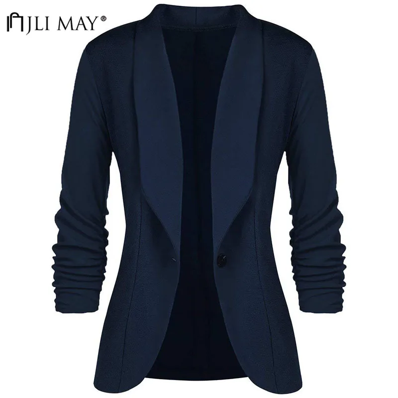 JLI MAY Pleated Sleeve Casual Work Office Coat Suit Office Lady Winter Clothes Women Solid Single Button Notched
JLI MAY Pleated Sleeve Casual Work Office Coat Suit Office Lady Winter Clothes Women Solid Single Button Notched