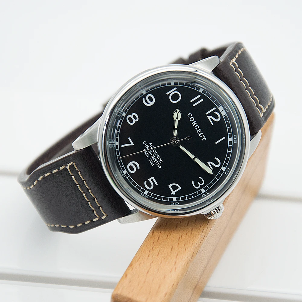 Corgeut 42mm Automatic Movement 316L Stainless Steel Case Luminous Black Dial Polished Waterproof Men's Watch
Corgeut 42mm Automatic Movement 316L Stainless Steel Case Luminous Black Dial Polished Waterproof Men's Watch