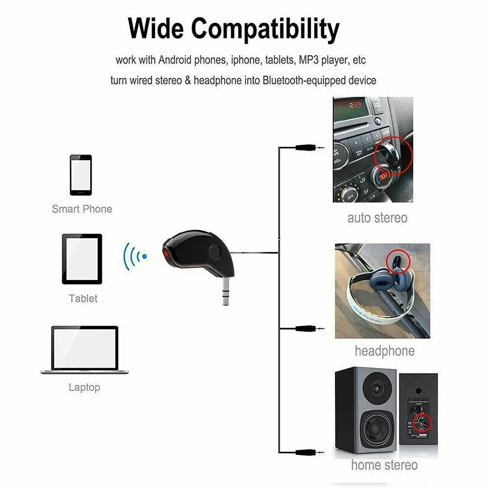 1Pc 3.5mm AUX Car Bluetooth 4.2 Audio Receiver Speaker Stream Music Audio Adapter Microphone with Media T9M4
1Pc 3.5mm AUX Car Bluetooth 4.2 Audio Receiver Speaker Stream Music Audio Adapter Microphone with Media T9M4