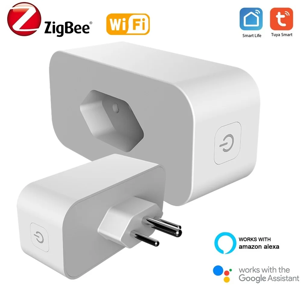WIFI Zigbee Brazil Smart Socket BR Plug 16A Power Monitor Wireless Outlet Tuya Smart Life APP Control Support Alexa Google Home 
WIFI Zigbee Brazil Smart Socket BR Plug 16A Power Monitor Wireless Outlet Tuya Smart Life APP Control Support Alexa Google Home