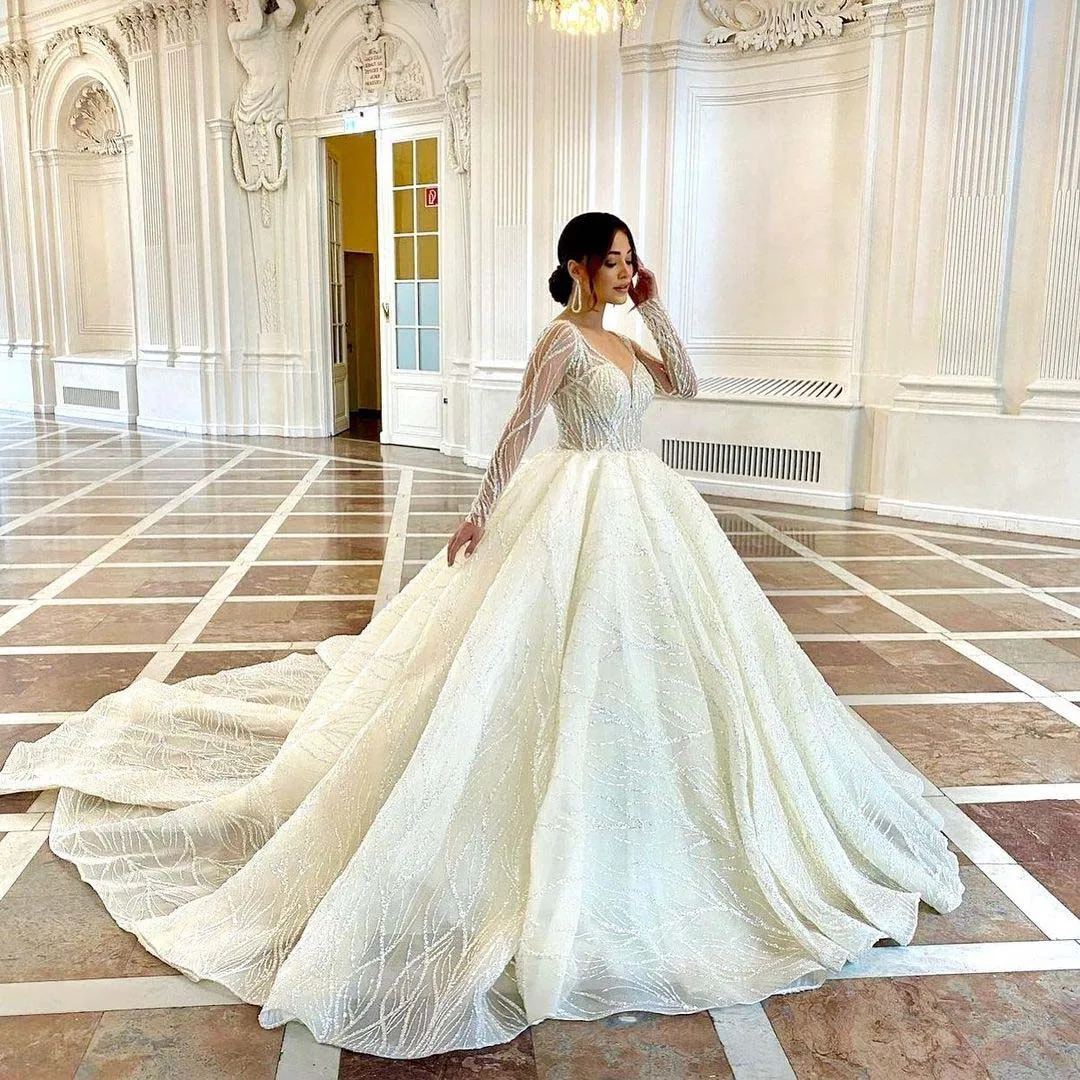 Роскошное Свадебное платье, лиф сердечком блестящие с длинным рукавом Bling Бисер шарики из камня; Вечернее платье принцессы; Vestidos De Novia
Роскошное Свадебное платье, лиф сердечком блестящие с длинным рукавом Bling Бисер шарики из камня; Вечернее платье принцессы; Vestidos De Novia