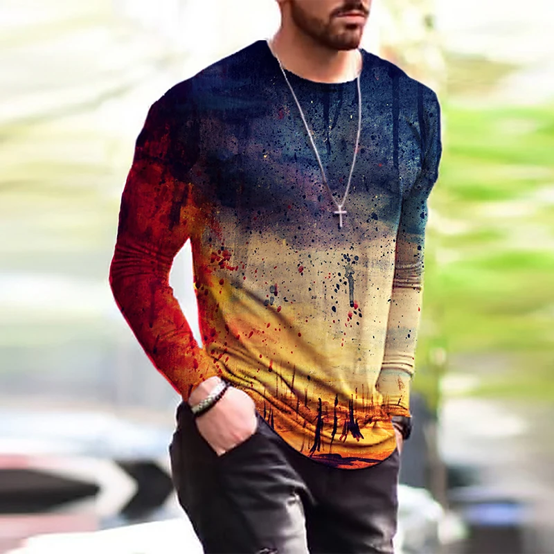 Autumn Fashion Digital Printing Men Long Sleeve T shirt Casual Loose O-Neck Mens Pullover Spring Harajuku Tee Vintage Streetwear
Autumn Fashion Digital Printing Men Long Sleeve T shirt Casual Loose O-Neck Mens Pullover Spring Harajuku Tee Vintage Streetwear