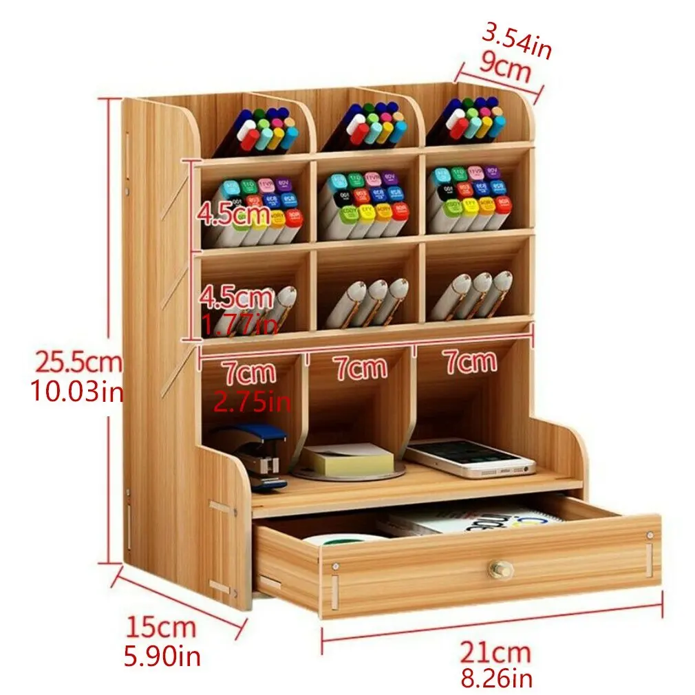 Office Desk Wooden Organizer Simple Multi-Divided Office Desktop Brush Storage Container Pen Pencil Holder DIY Gift
Office Desk Wooden Organizer Simple Multi-Divided Office Desktop Brush Storage Container Pen Pencil Holder DIY Gift