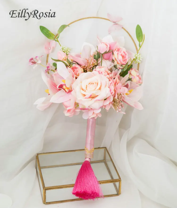 Pink Flowers Bridal Fan Vintage Chinese Wedding Bouquet Ancient Red Roses Aritificial Flowers Handmade Wedding Accessories
Pink Flowers Bridal Fan Vintage Chinese Wedding Bouquet Ancient Red Roses Aritificial Flowers Handmade Wedding Accessories