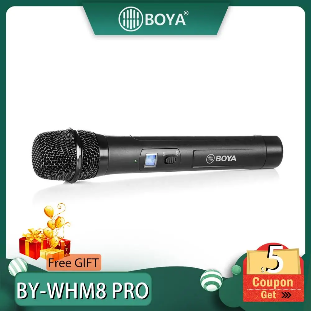 

BOYA BY-WHM8 Pro Microphone for karaoke interview speech music recording stage 48-Channel UHF Wireless Handheld Dynamic Mic