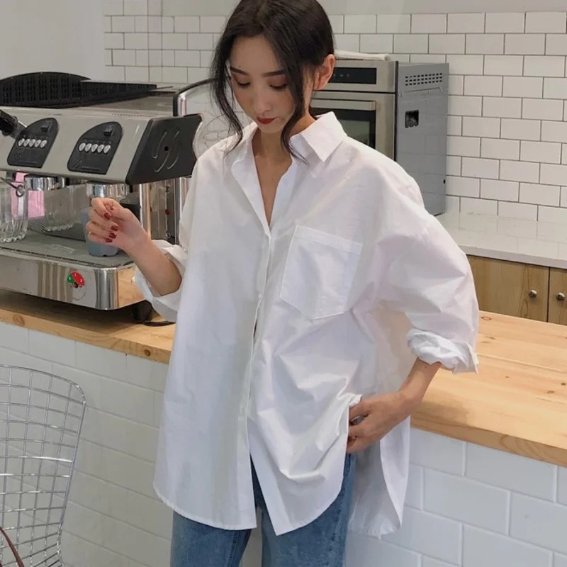 DSTWJMX Women Oversize Shirts 2021 Design New Vintage Shirt Blusas Pocket Single Button Solid Blouse Casual Loose Drop Shipping
DSTWJMX Women Oversize Shirts 2021 Design New Vintage Shirt Blusas Pocket Single Button Solid Blouse Casual Loose Drop Shipping